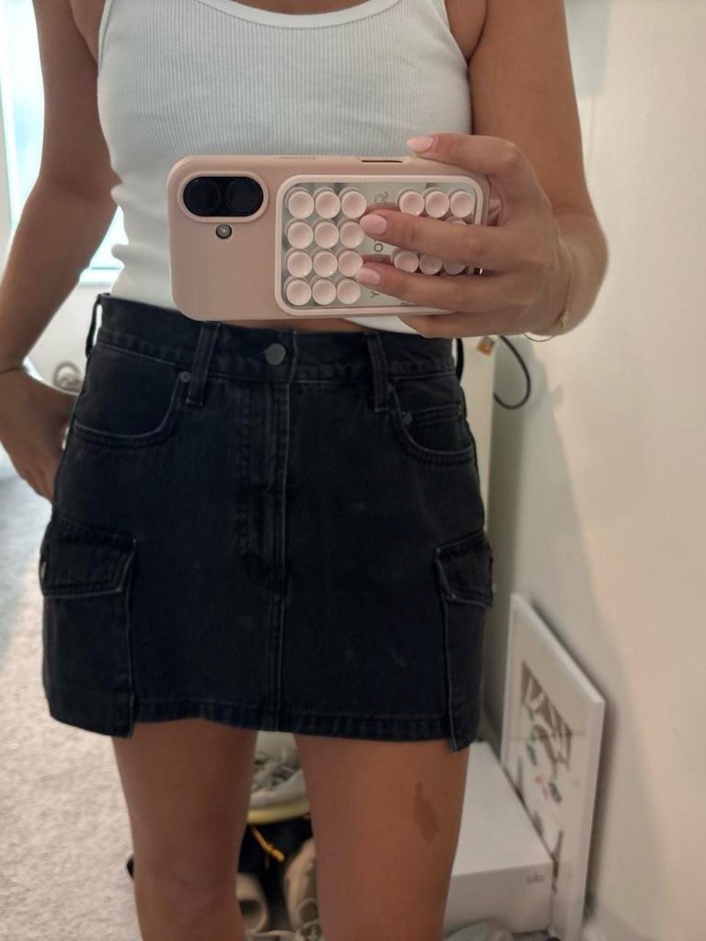 Denim Forum Black Denim Skirt